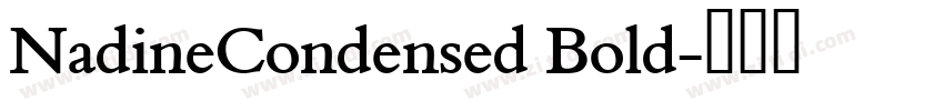 NadineCondensed Bold字体转换